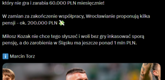 HIT! Tyle w Śląsku zarabia Miłosz Kozak xD
